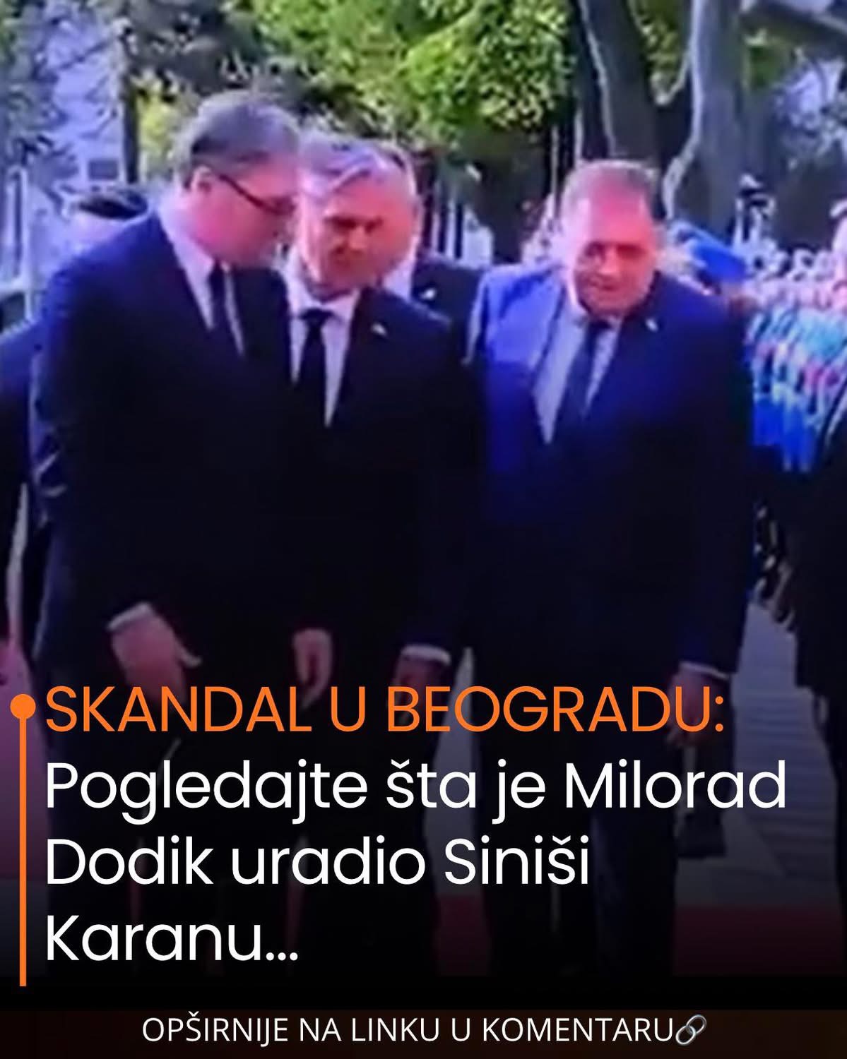 SASTANAK U BEOGRADU IZAZVAO PAŽNJU: Potez Dodika prema Karanu u fokusu