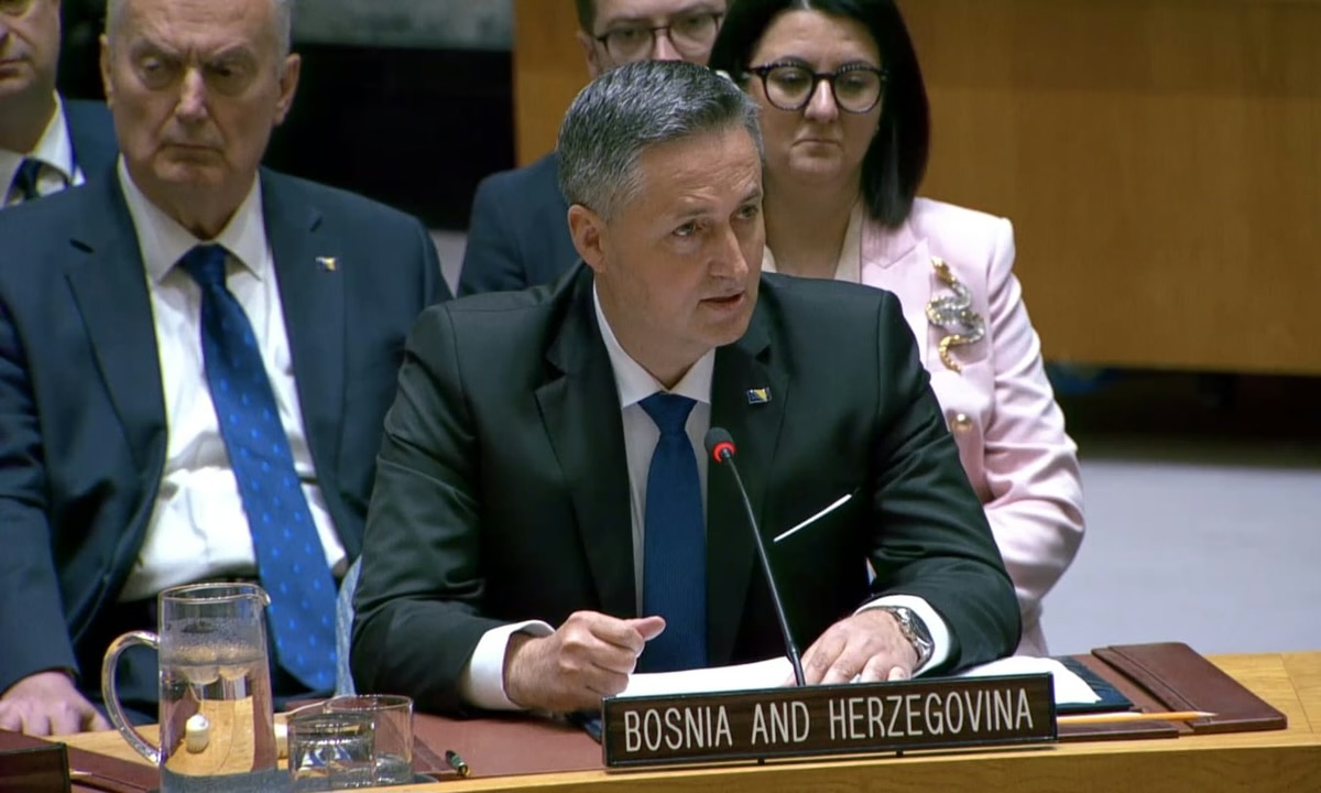 Bećirović poslao snažne poruke iz Vijeća sigurnosti UN-a: “Ponovo se aktivira genocidna propaganda, Dejton nije jelovnik”